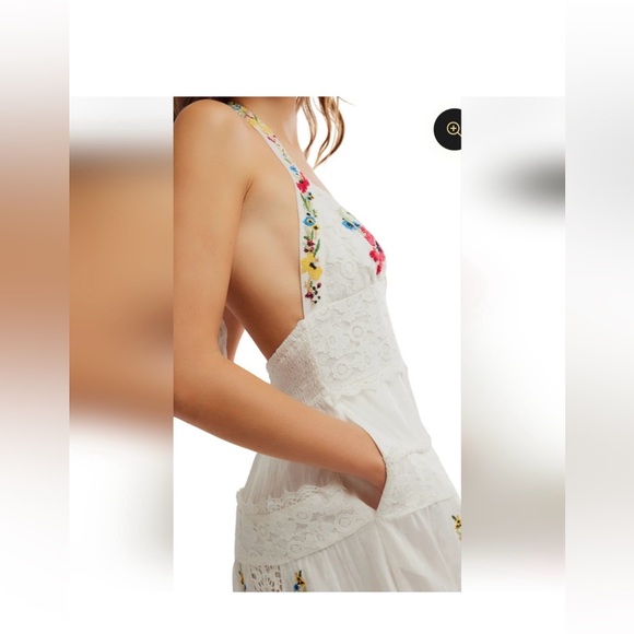 Free People Keila Midi Dress Floral Embroidered. - Picture 6 of 6